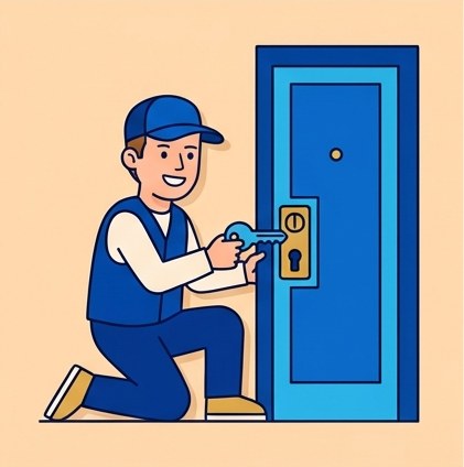 Locksmith business illustration