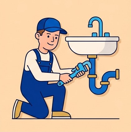 Plumbing business illustration